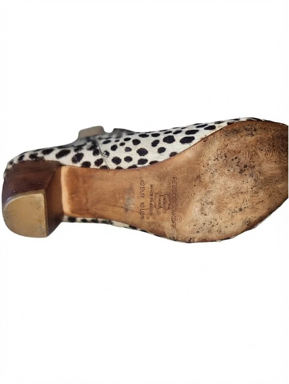 RARE Rebecca Minkoff Dalmatian pattern Hair-On Heeled Bootie Size 10